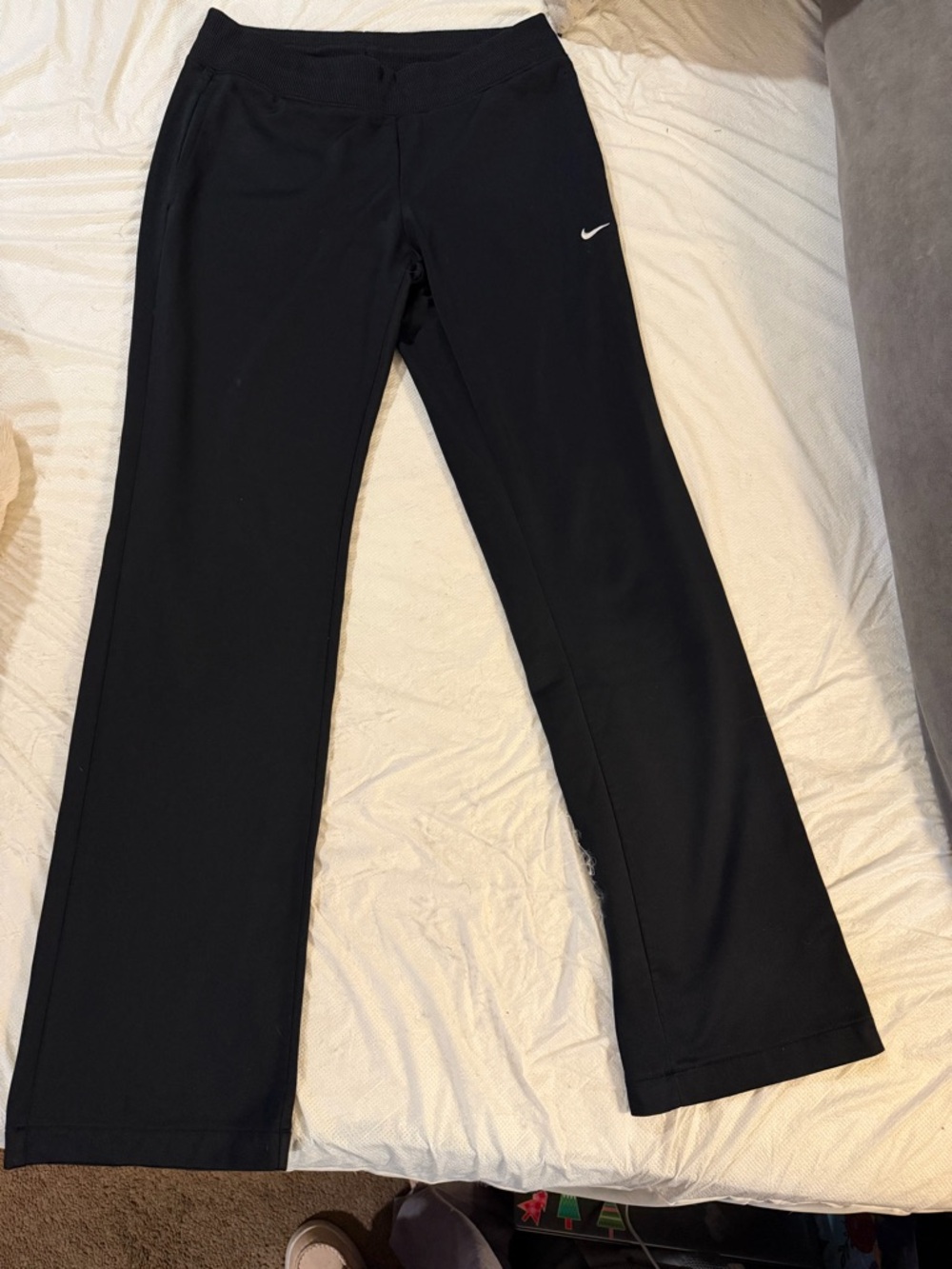Nike women Black flare leggings with Orange Tag